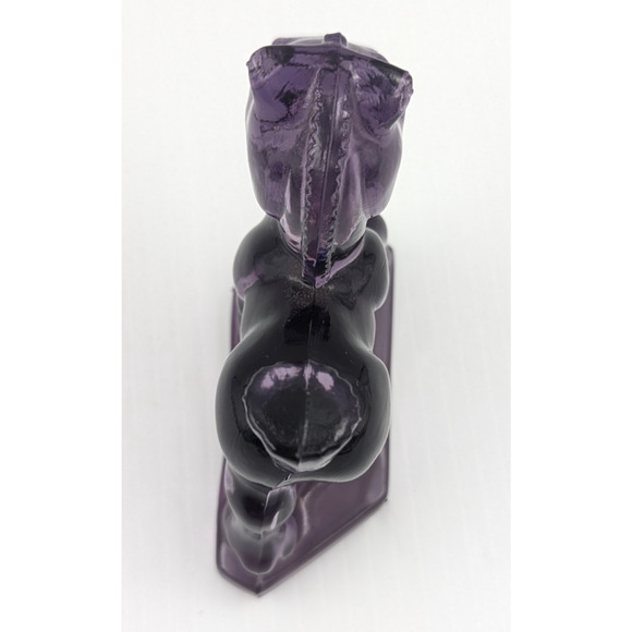 Heisey Purple Glass Horse Plug Sparky Oscar HCA Imperial 1980 Vintage - Picture 6 of 8